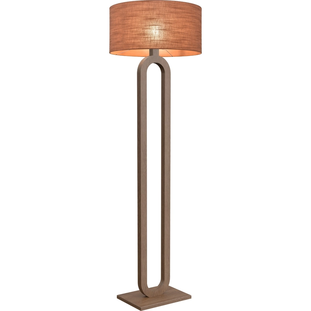 Stehlampe Sino Loop Dunkles Holz