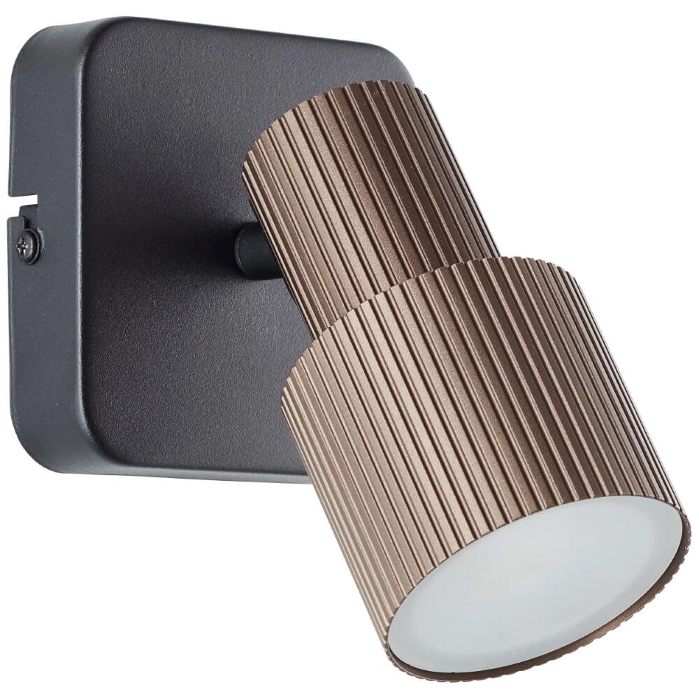 Aufbaustrahler Cadiz Schwarz mit Bronze Brilliant 4004353441264