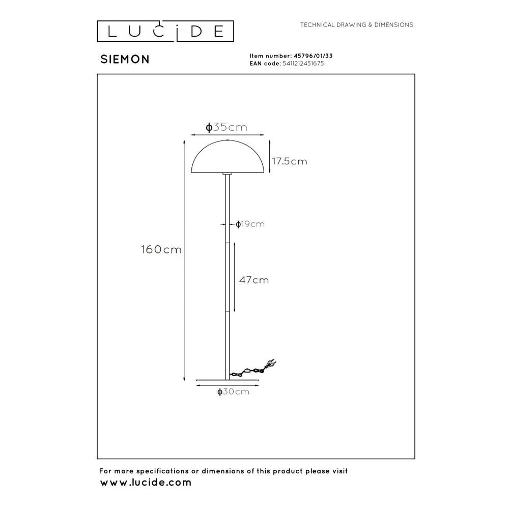 Design-Stehlampe Siemon Grün Lucide 5411212451675