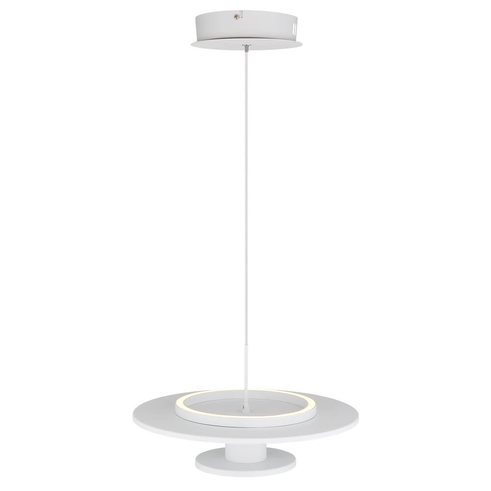 Weiße Pendelleuchte Carter Ø 38cm mit Filz Globo 9007371462759