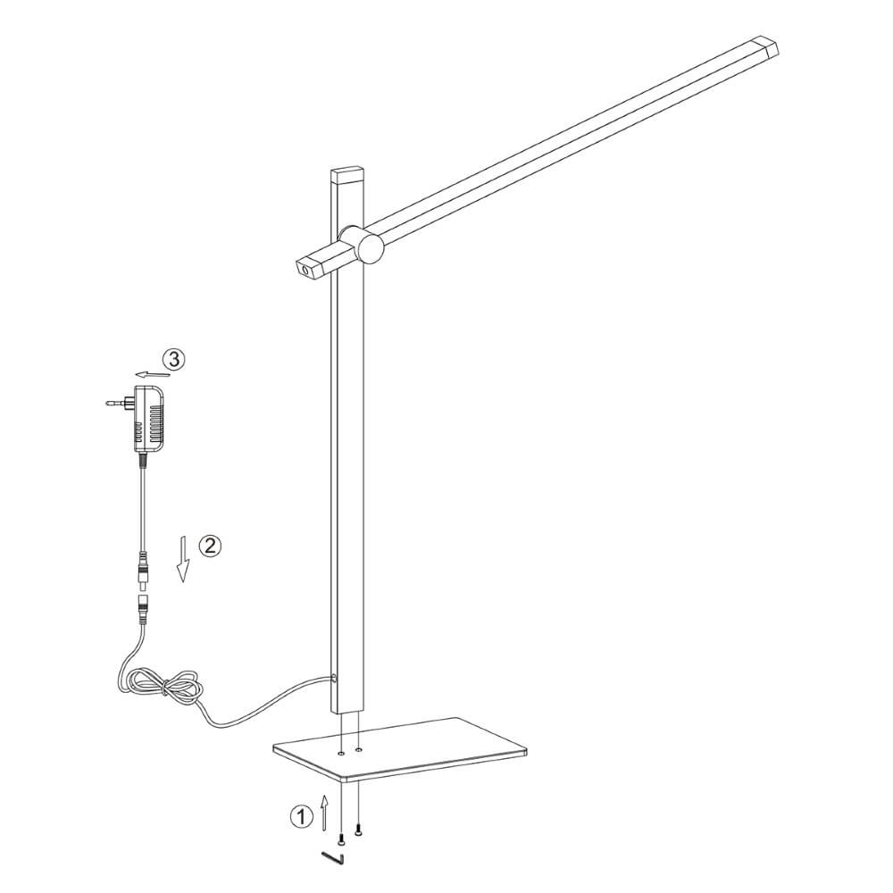 LED Schreibtischlampe Stekk schwarz Steinhauer 8712746132731