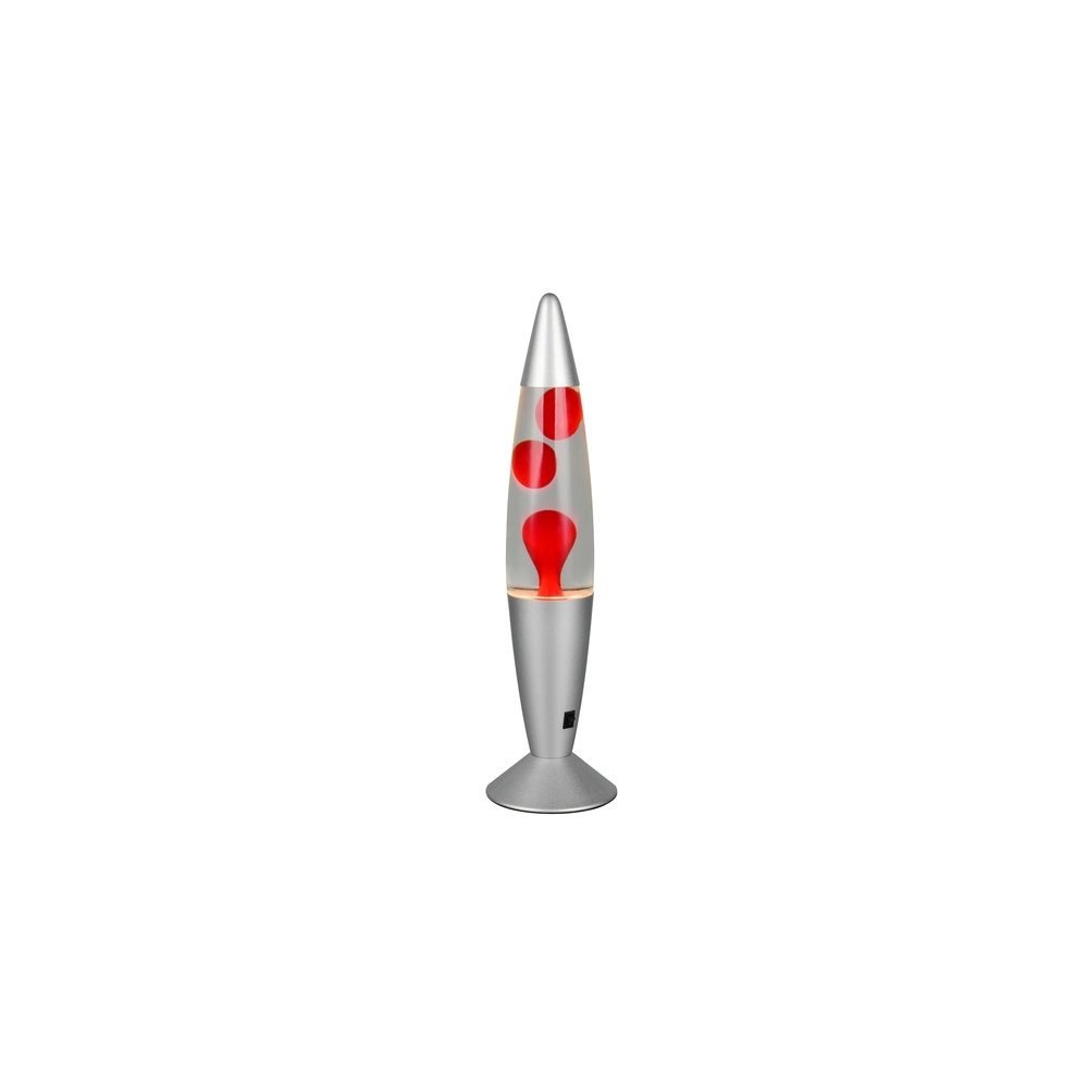Lavalampe Vesuv Silber mit Rot Trio 4017807668384