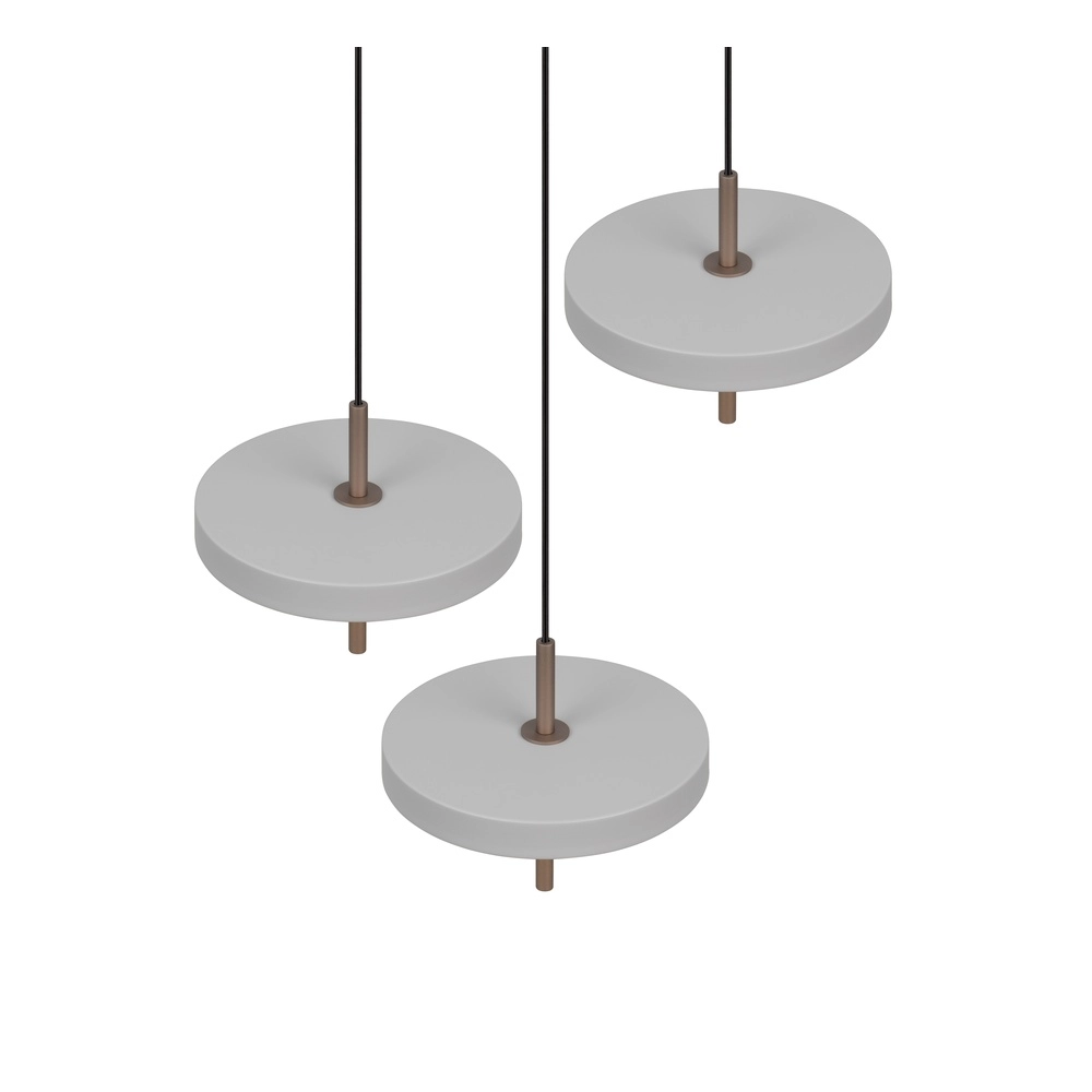 3-flammige Pendelleuchte Keaton Rund weiß Trio 4017807655407