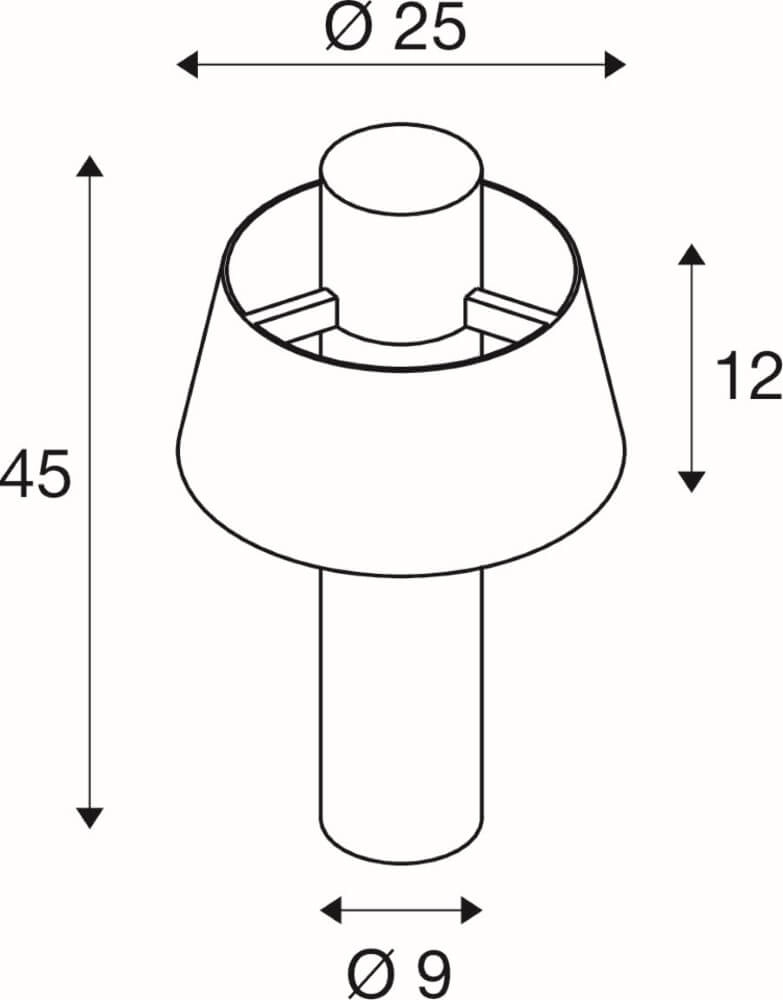 Pilzlampe Photoni 45 Rost - 45cm SLV 4024163280983