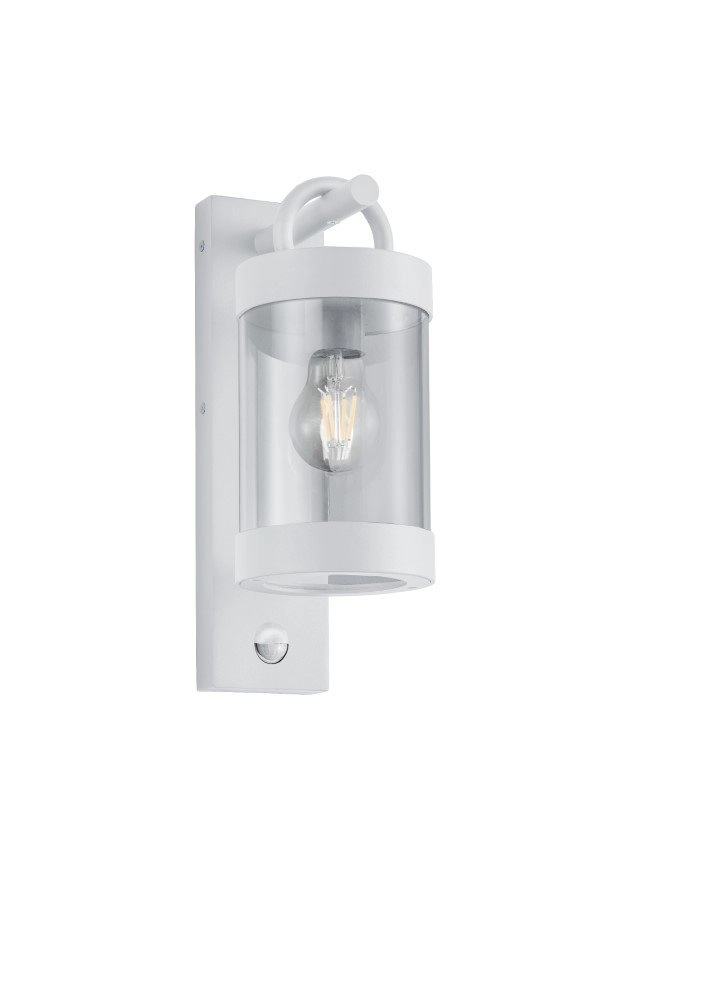 Weiße Außenlampe Sambesi mit Bewegungssensor