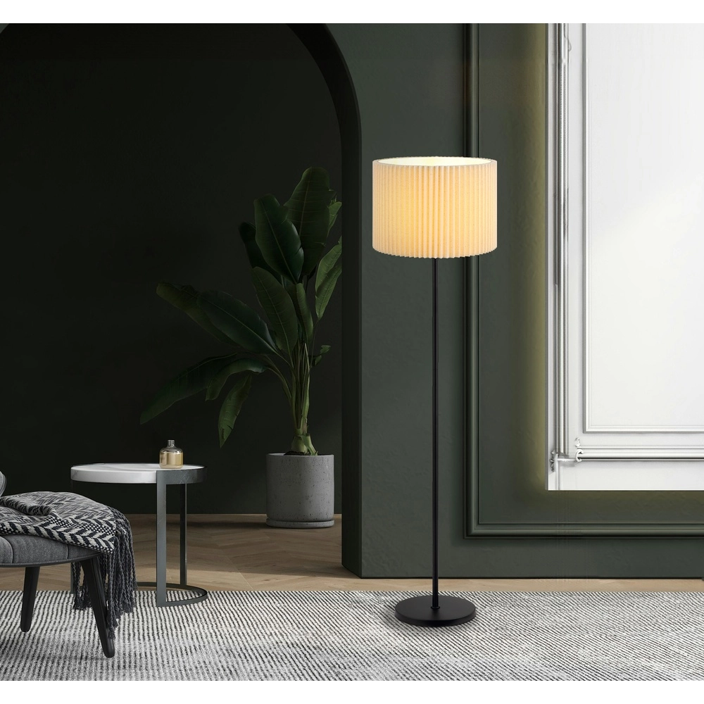 Stehlampe Page Ø 38 cm weiß mit Schwarz Globo 9007371528592