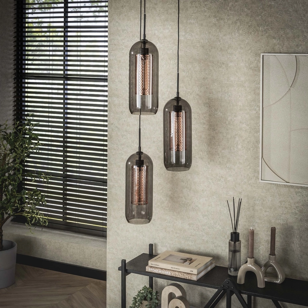 Couchtisch-Pendellampe Smoke Ø 35cm Lyora 8716803512122