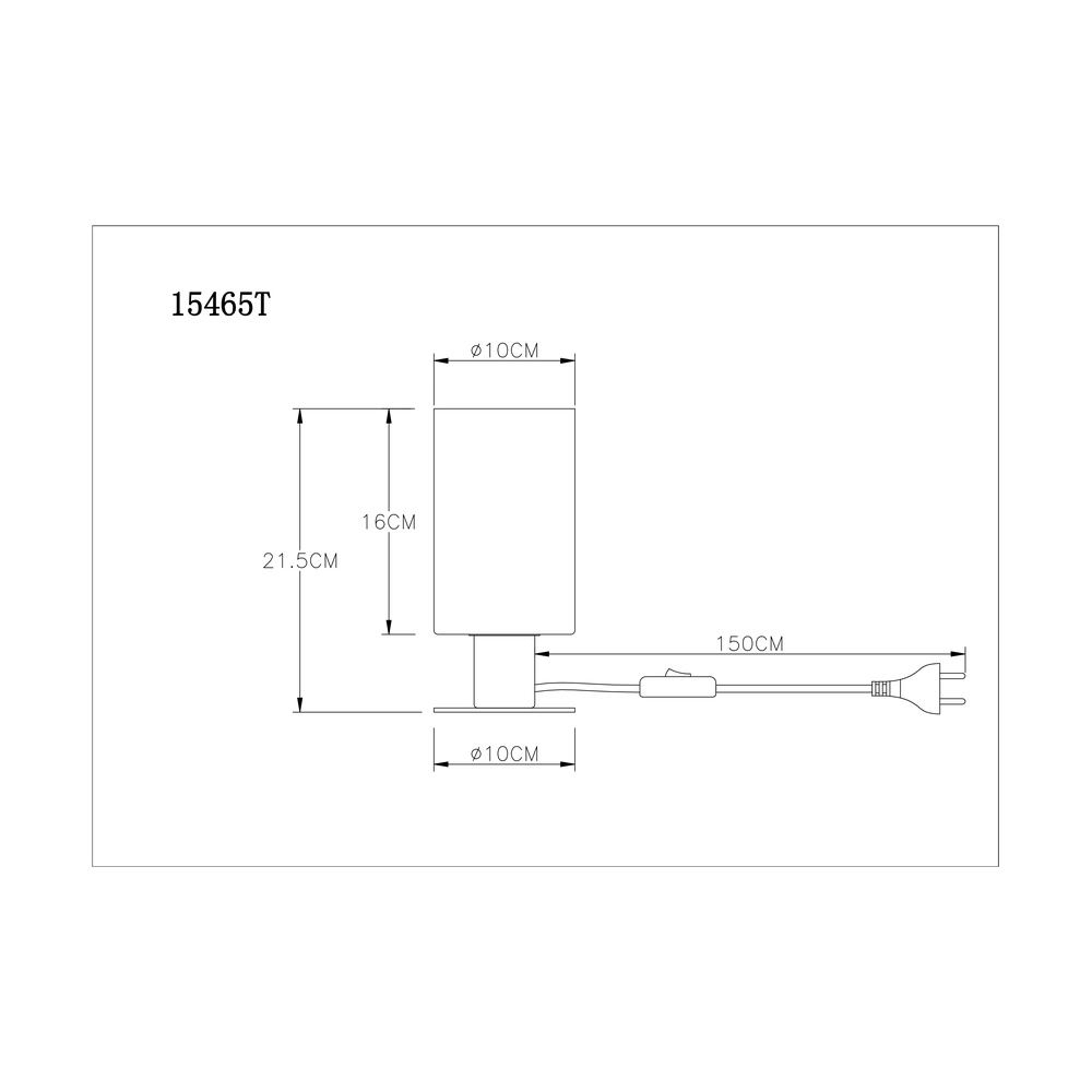 Tischlampe Hadera Schwarz mit Rauchglas Globo 9007371405848