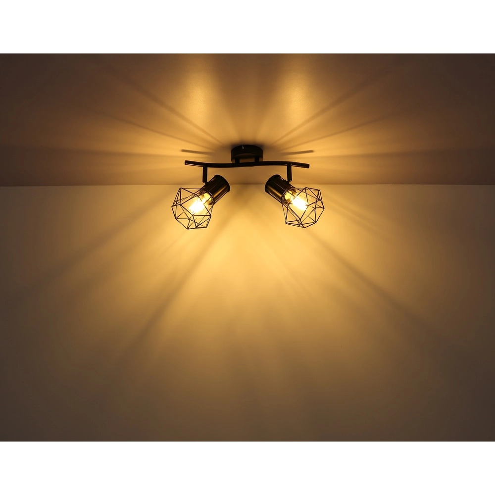 Deckenlampe Priska 2-Licht Schwarz Globo 9007371400171