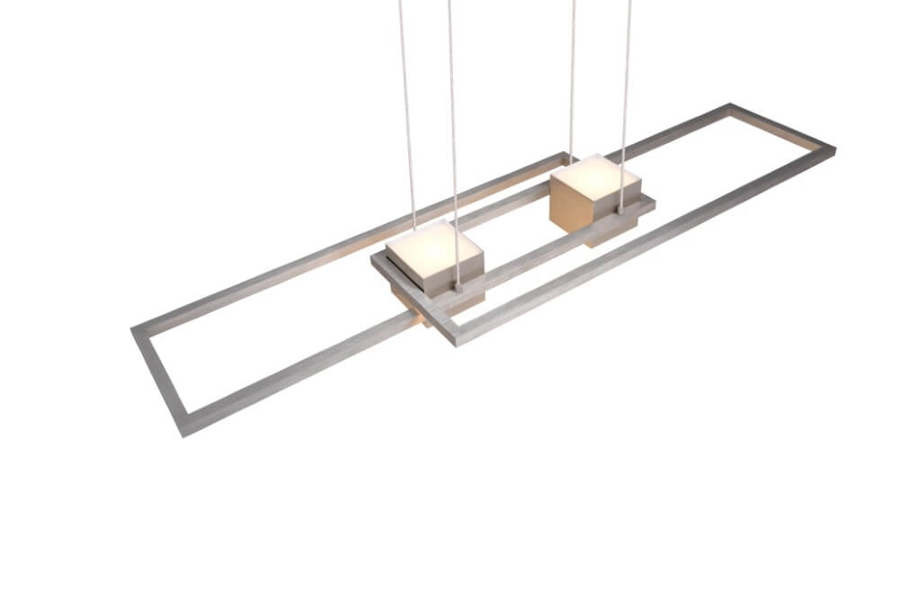 LED-Hängelampe Büro Albany Edelstahl Trio 4017807610321