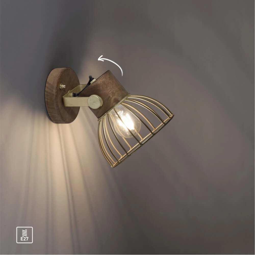 Wandleuchte Alami braunes Messing Just Light 4043689976217