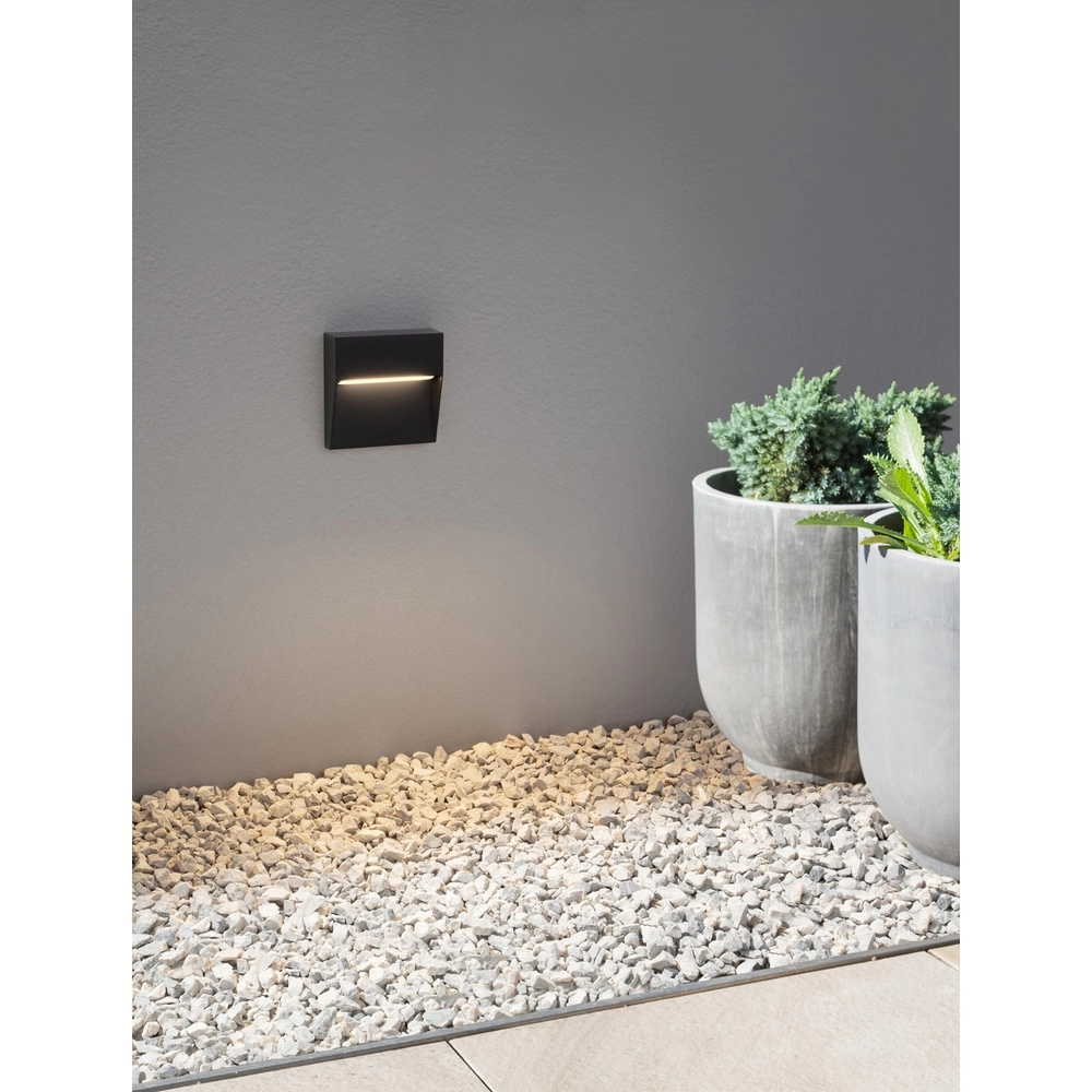 Quadratische Wandleuchte Nectar Design anthrazit