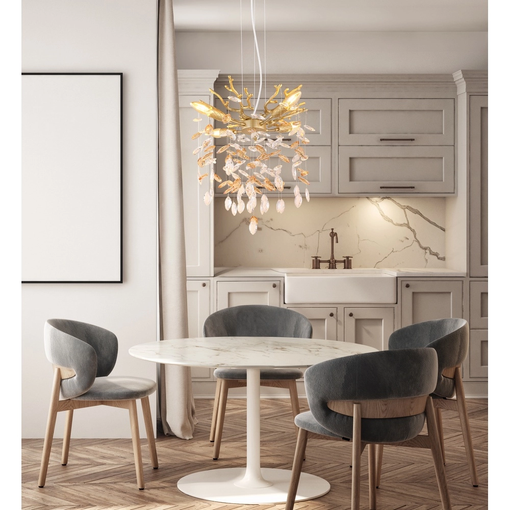 Pendellampe Queena gold Ø 40cm Globo 9007371525676
