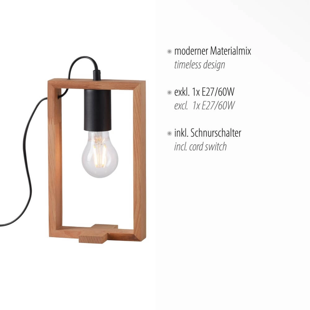 Ländliche Tischlampe Franky 1-Licht Just Light 4043689967468