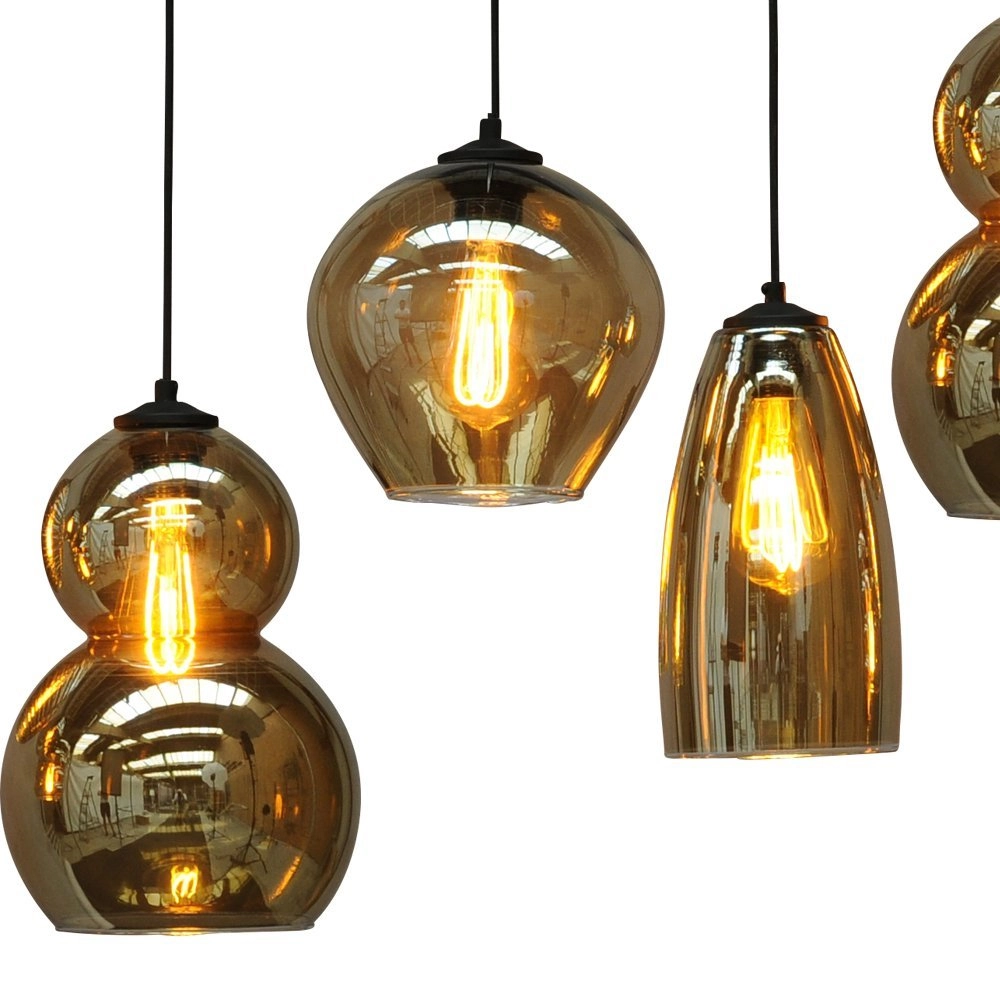 Glas Esszimmer Pendelleuchte Quinto 6 Masterlight 8718121216461
