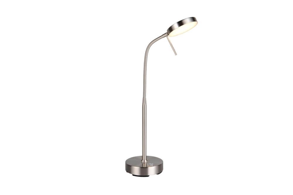 Schreibtischlampe aus Edelstahl Moreno wiederaufladbar Trio 4017807618006