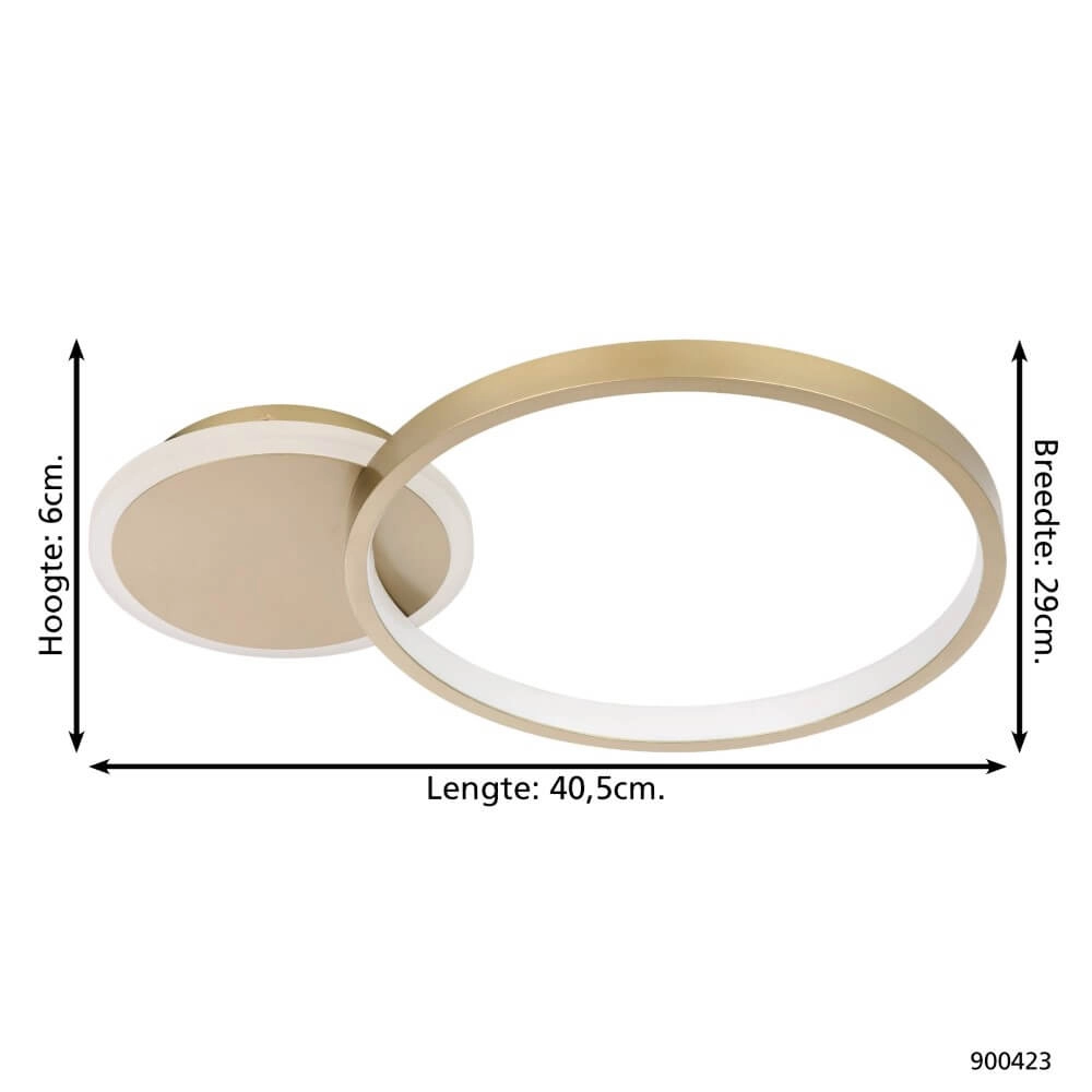 Verstellbare LED-Deckenleuchte Gafares rund - gold Eglo 9008606241019