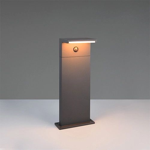 Moderne Gartenlampe Ravi Anthrazit mit Sensor 50 cm