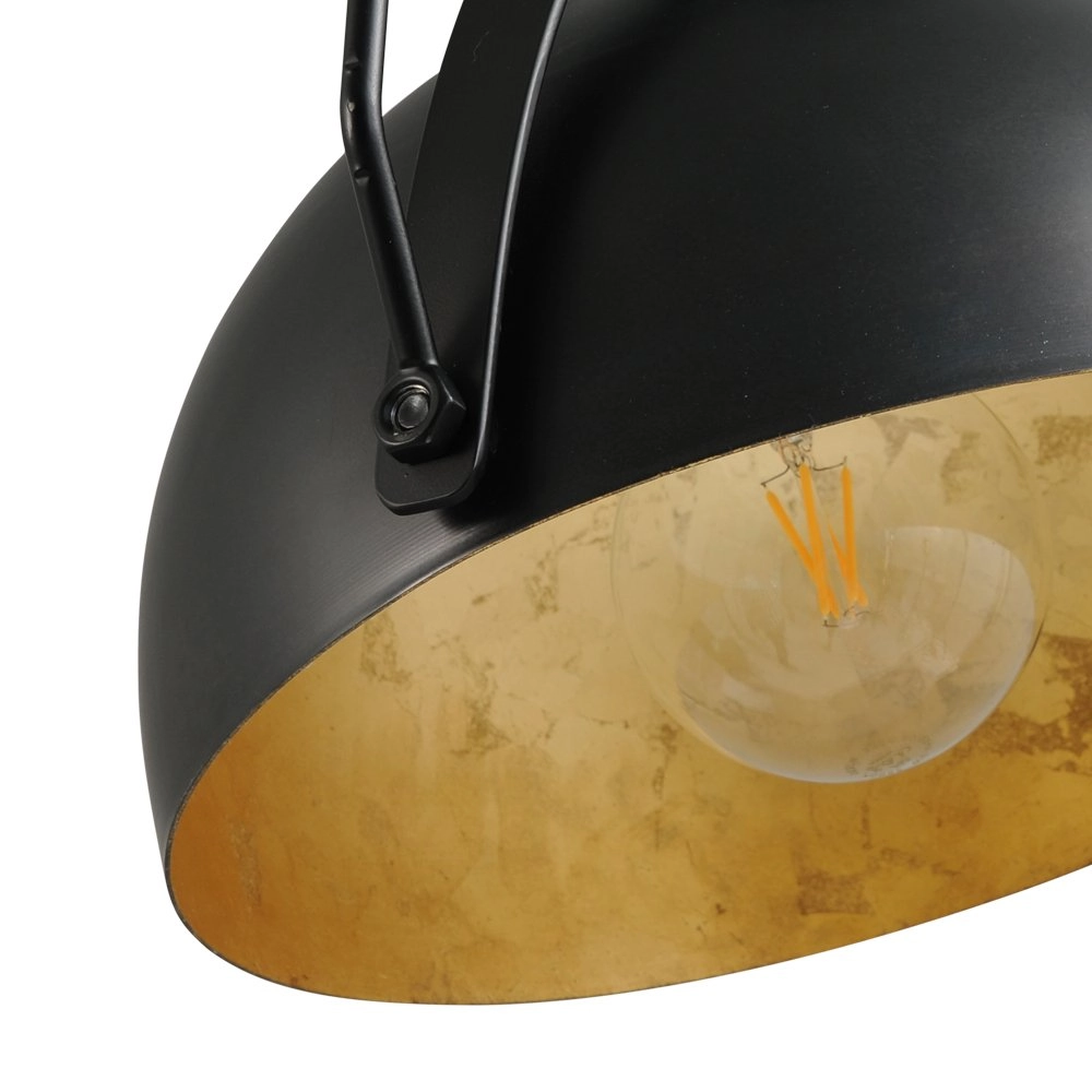 Deckenleuchte Larino 40 schwarz mit gold Masterlight 8718121236490