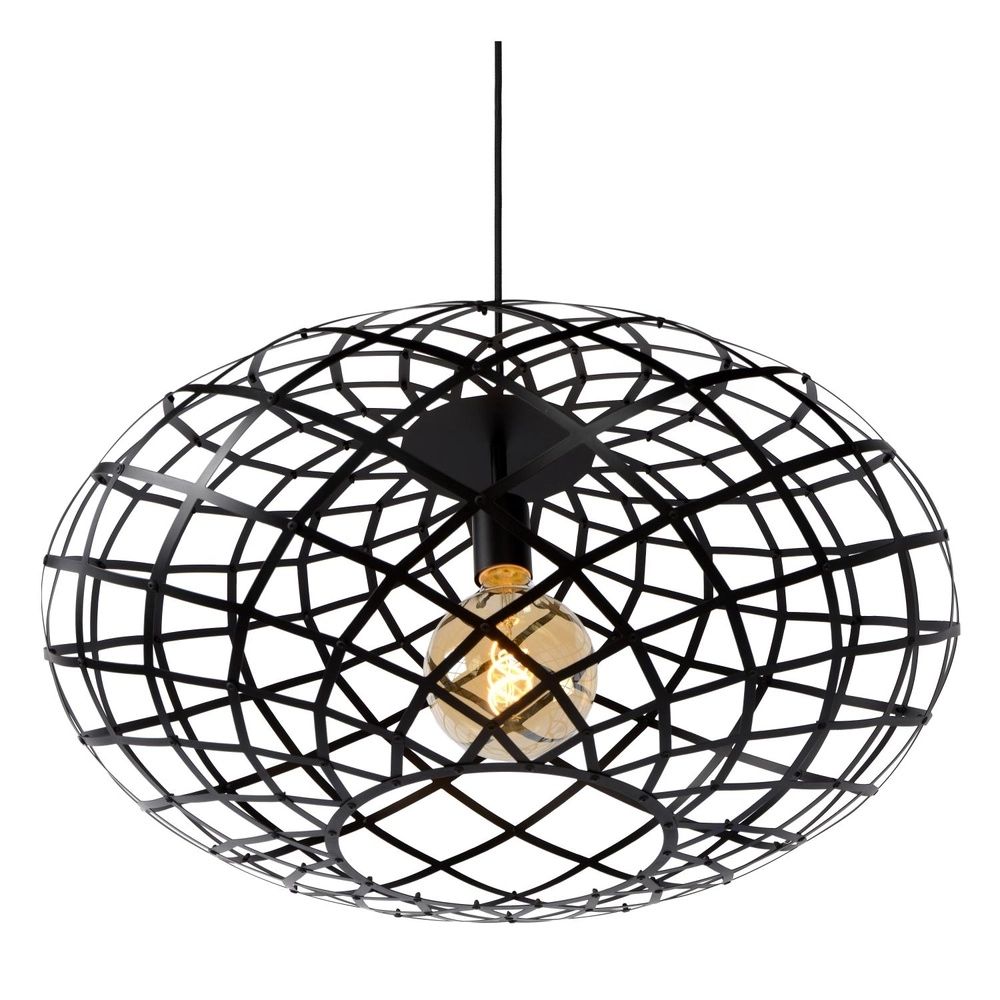 Pendellampe Wolfram Ø 65 cm schwarz Lucide 5411212211019