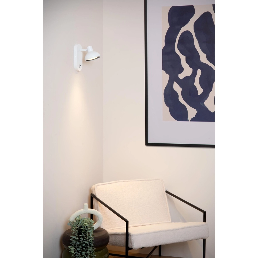 Nachttischlampe Sensas weißes Design GU10 ES111 Lucide 5411212303233