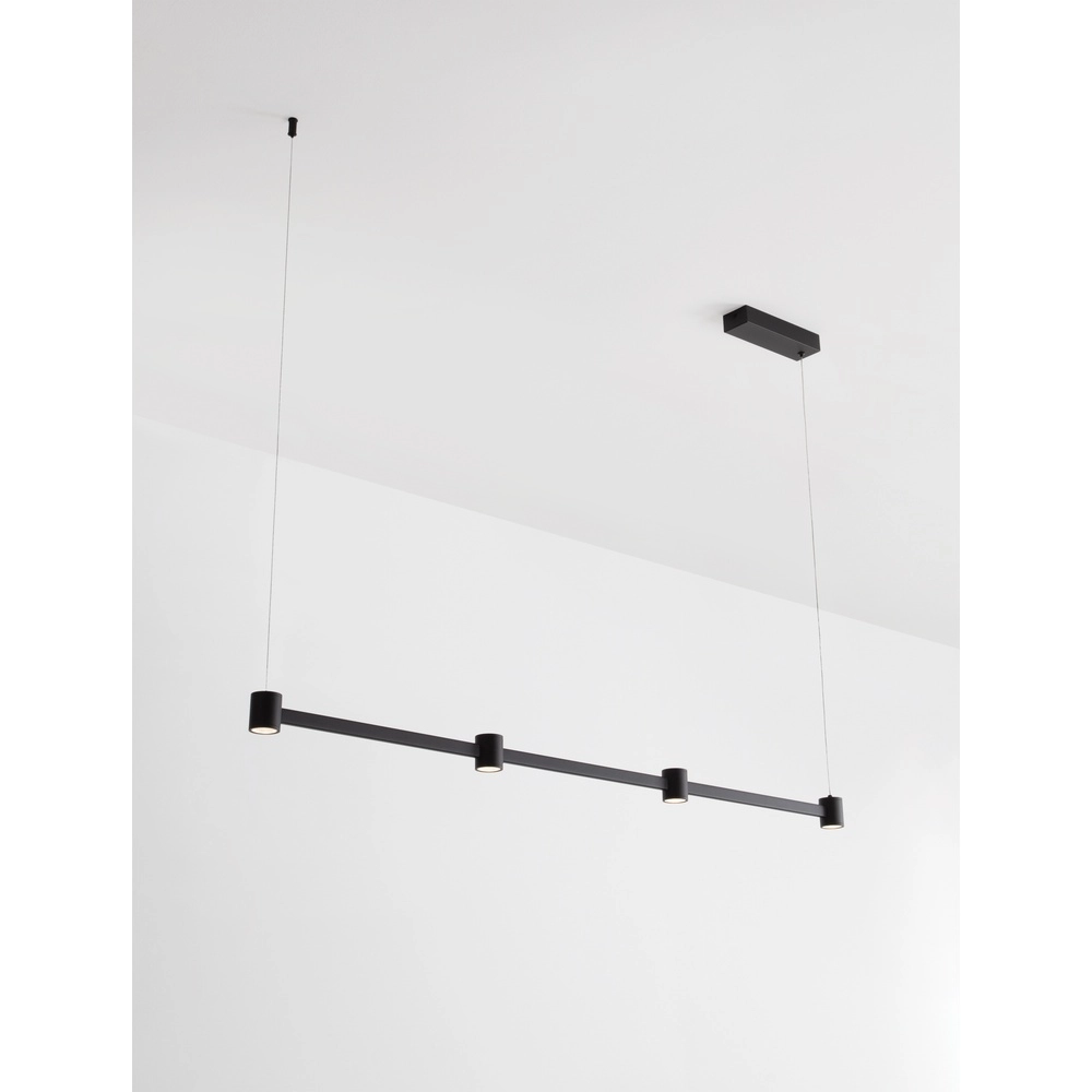 Design-Pendelleuchte Puize 4-flammig schwarz Lyora 5212017448583