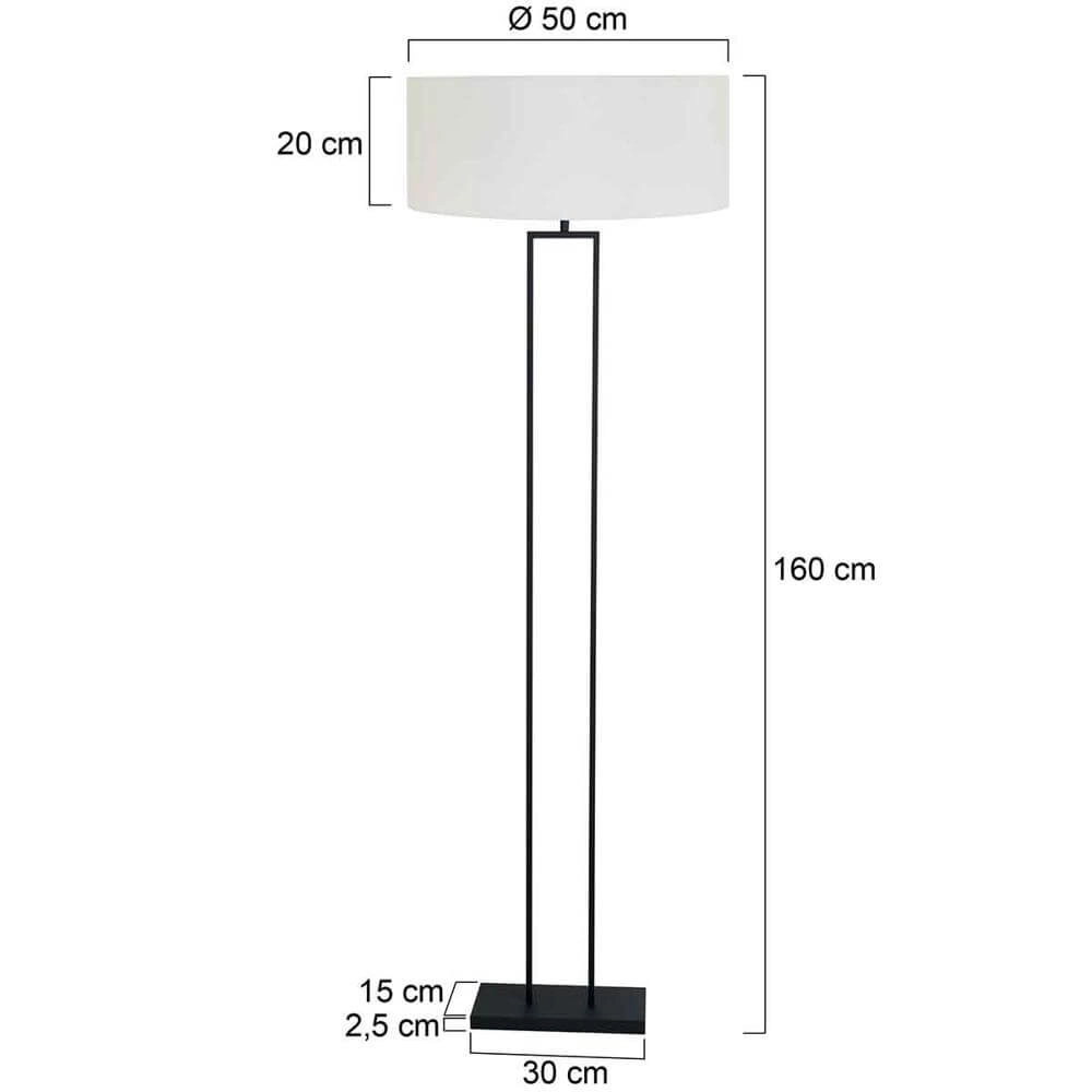 Stehleuchte 160cm Stang mit weißer Kappe Steinhauer 8712746173888