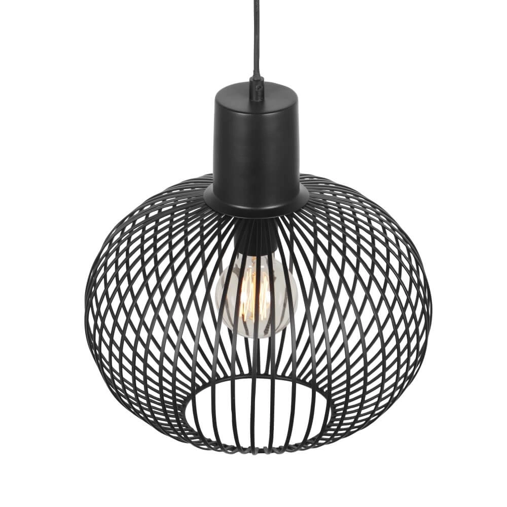 Hängelampe aus Draht Gila Ø 33cm - schwarz Trio 4017807617535