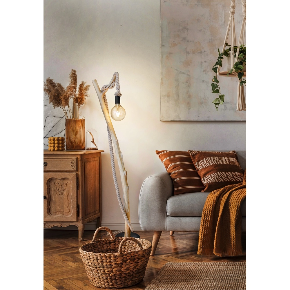 Land-Stehlampe Nerida Holz Globo 9007371475568