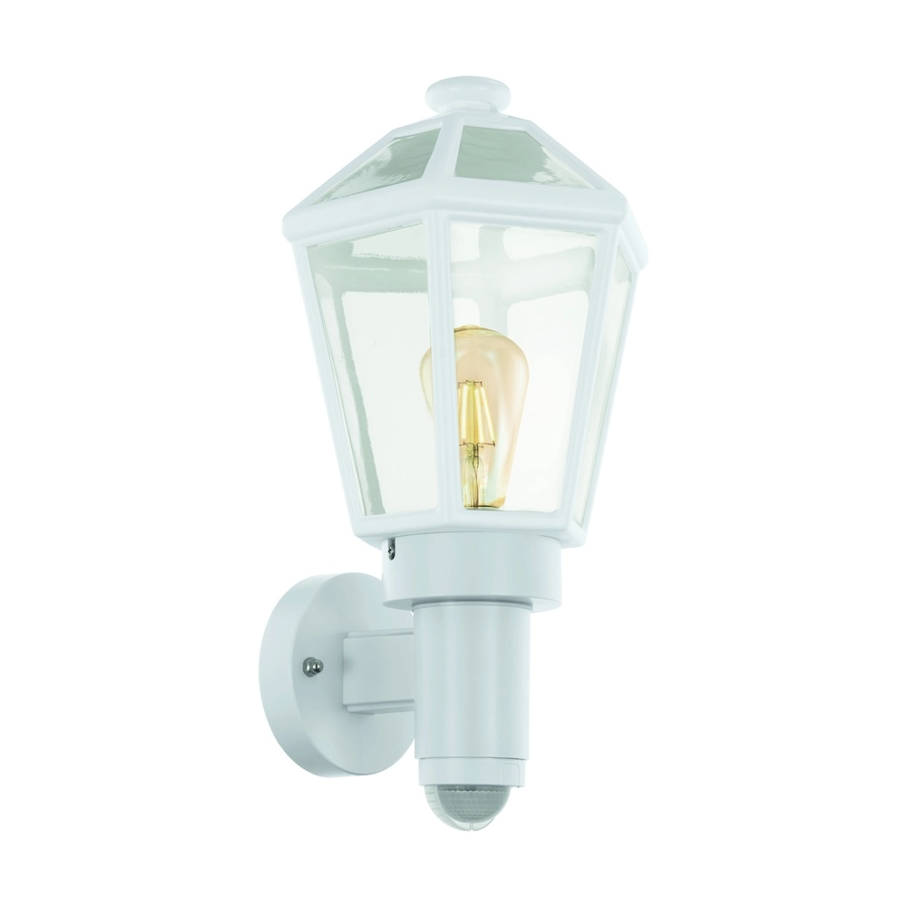 Weiße Wandlampe Monselice mit Sensor