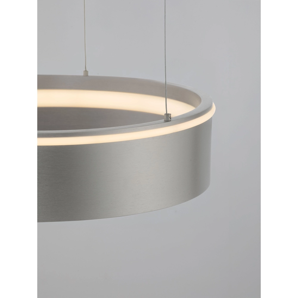 Moderne Pendellampe Olivia Nickel Ø 40 cm Lyora 5212017494207