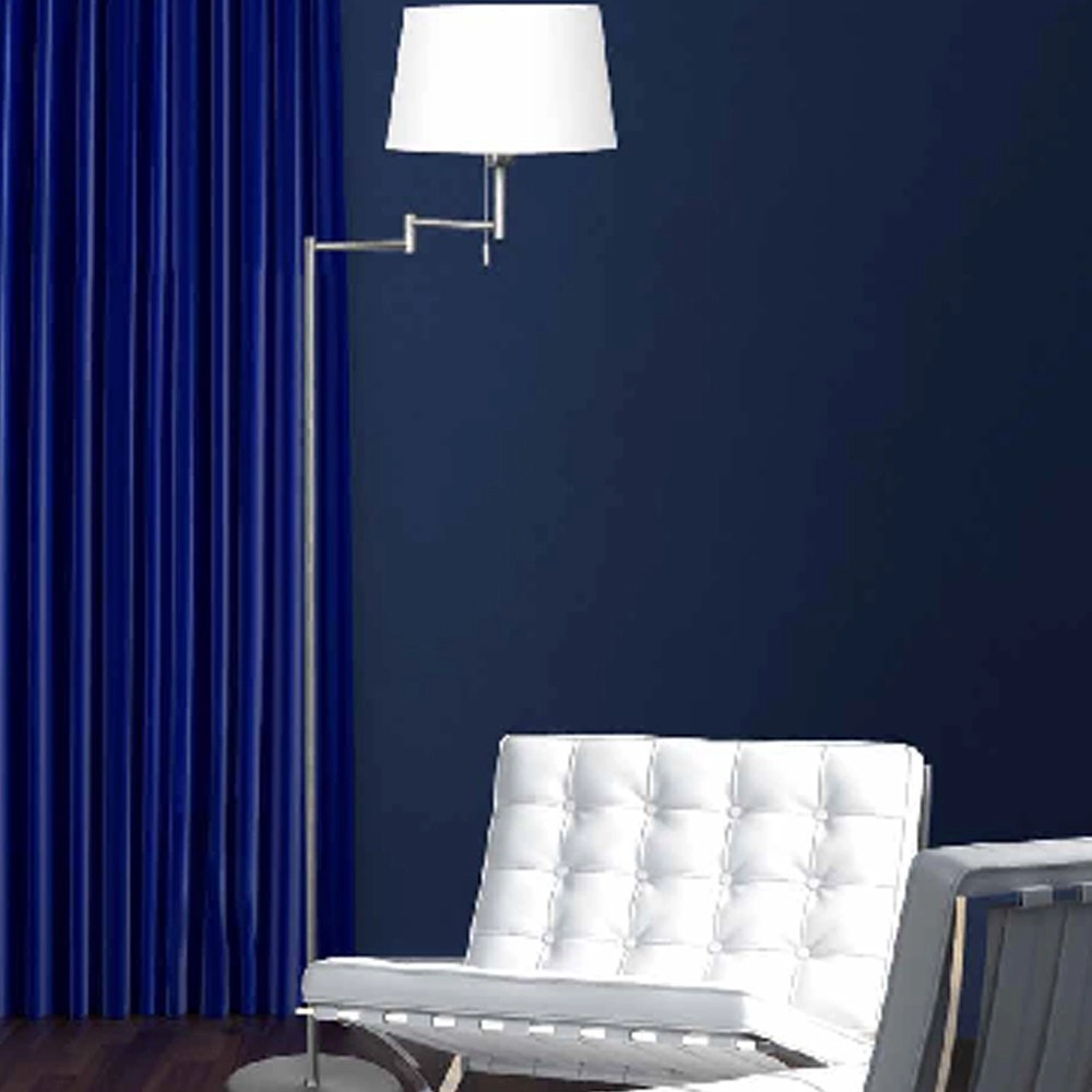 Stehlampe Mexlite 154 cm Metallgrau mit weißer Kapuze Steinhauer 8712746048094