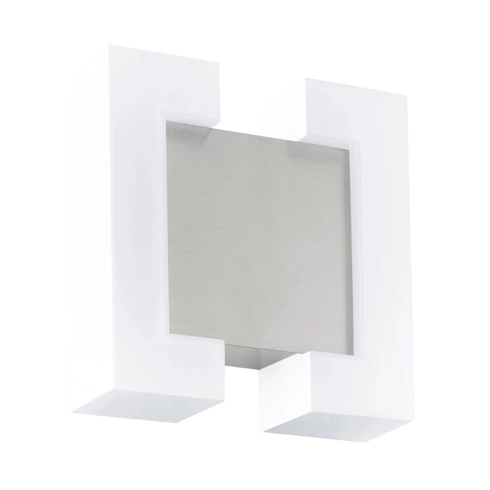 LED-Außenleuchte Sitia 18 cm Edelstahl mit Weiß