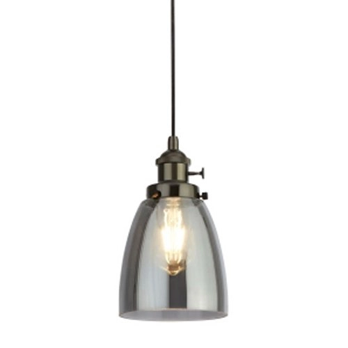 Hängelampe Pendax Ø 14 cm mit Rauchglas Searchlight 5053423137025