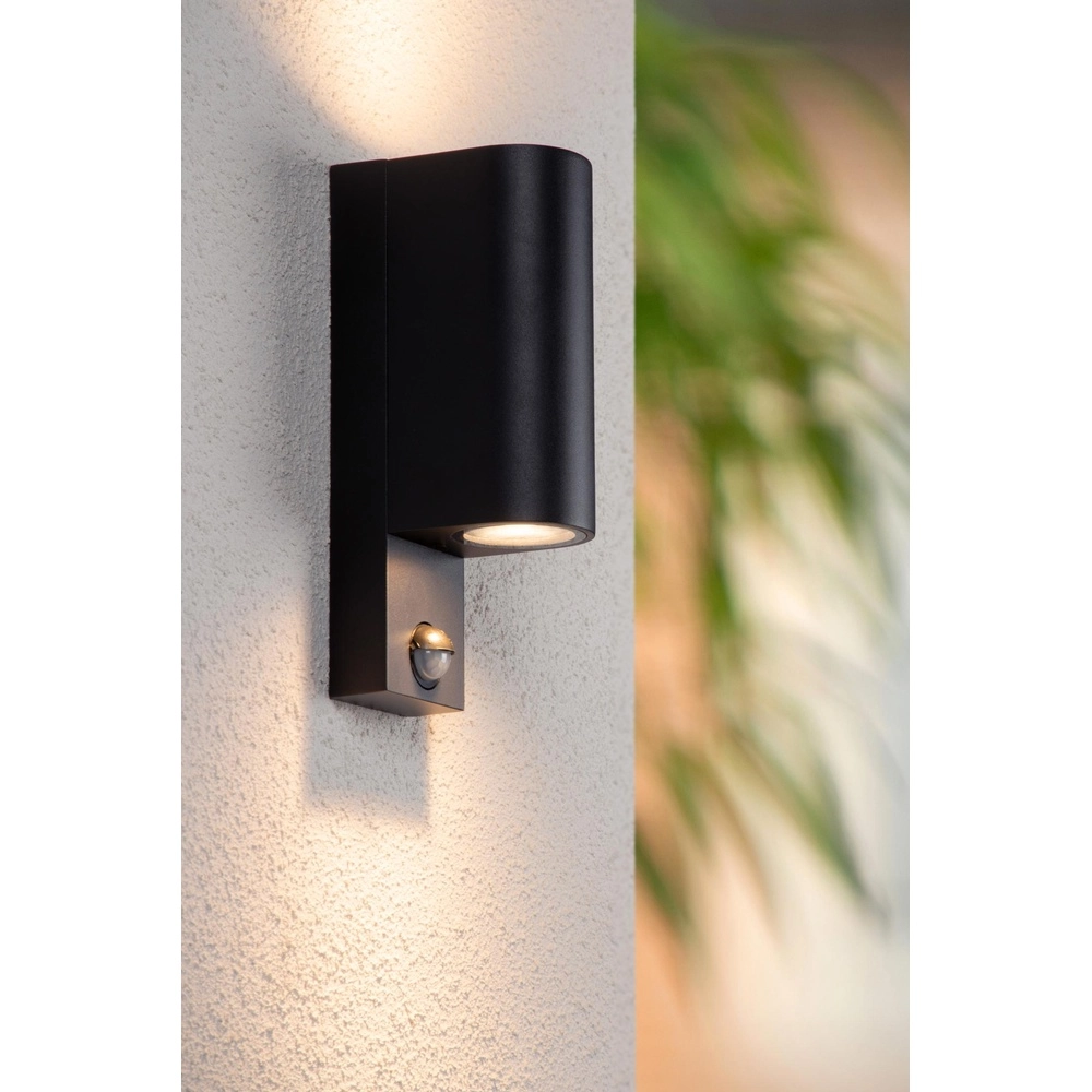 Wandscheinwerfer Zaro Up & Down Schwarz mit Sensor Lucide 5411212690142