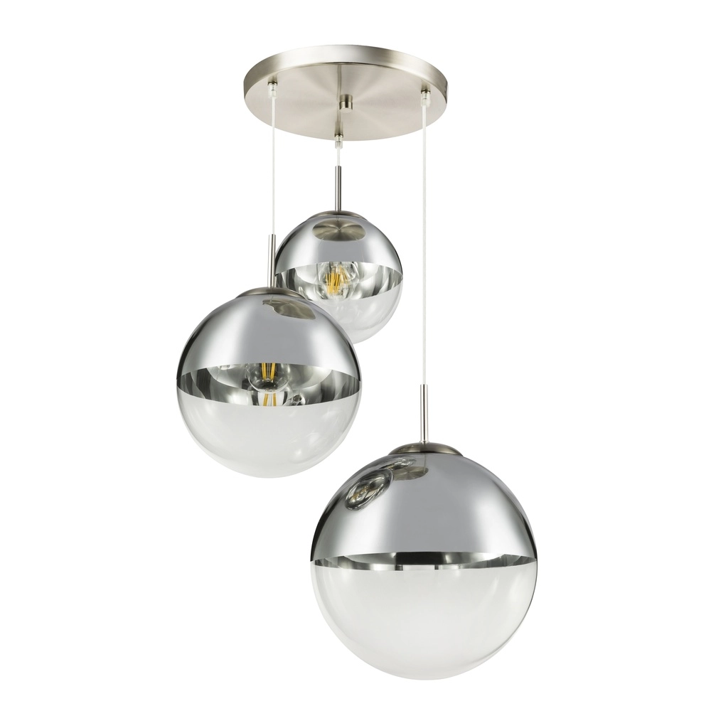 3-Licht Pendellampe Varus Nickel Globo 9007371383443
