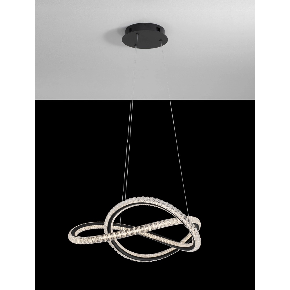 Design-Pendelleuchte Ginevra schwarz Ø 58cm Lyora 5212017433473