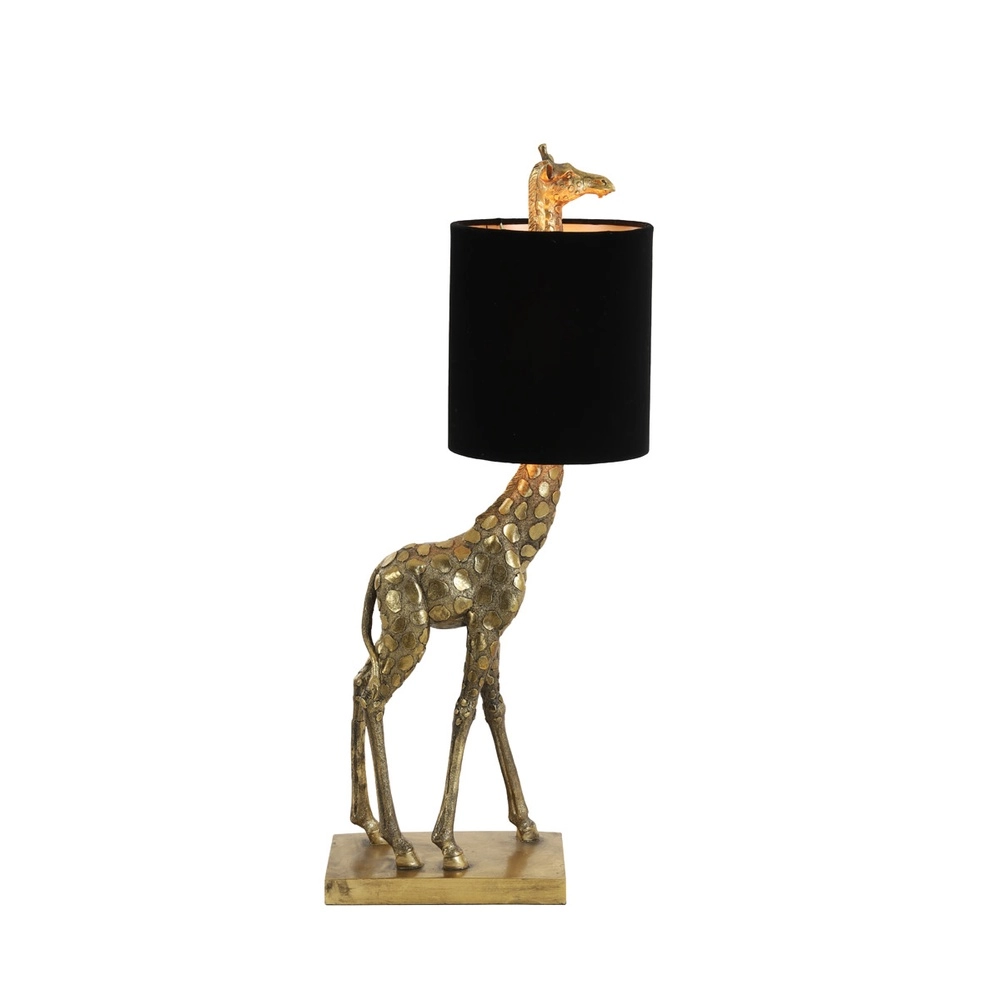 Tischlampe Giraffe 61 cm Bronze mit Schwarz Light & Living 8717807609412