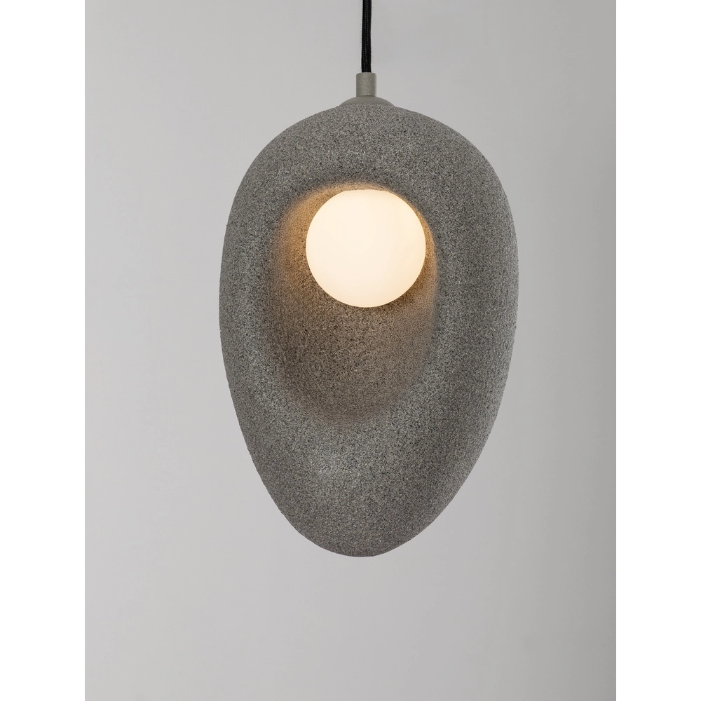 Natürliche Pendelleuchte Tempus grau 30cm Lyora 5212017476838