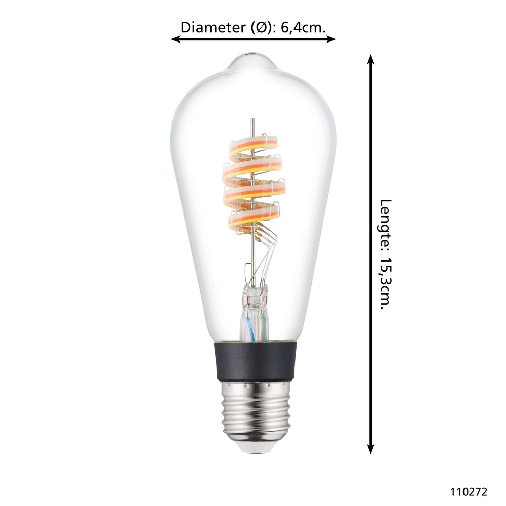 LED-Lampenkugel Zigbee E27 4,9 W - 400 lm - 3000 K - ST64 Eglo 9008606305902