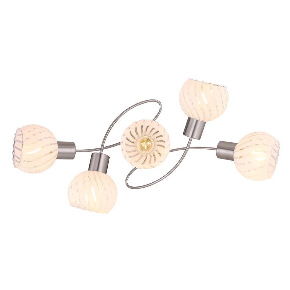 Deckenlampe Willy Nickel 5-Lampen Globo 9007371406111