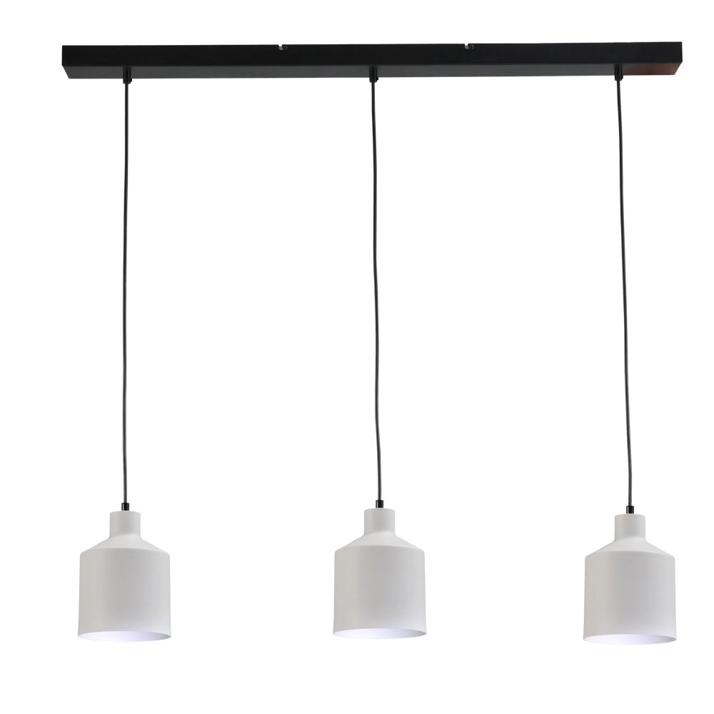 Esszimmerlampe Boris Concepto 3x14 schwarz mit weiß