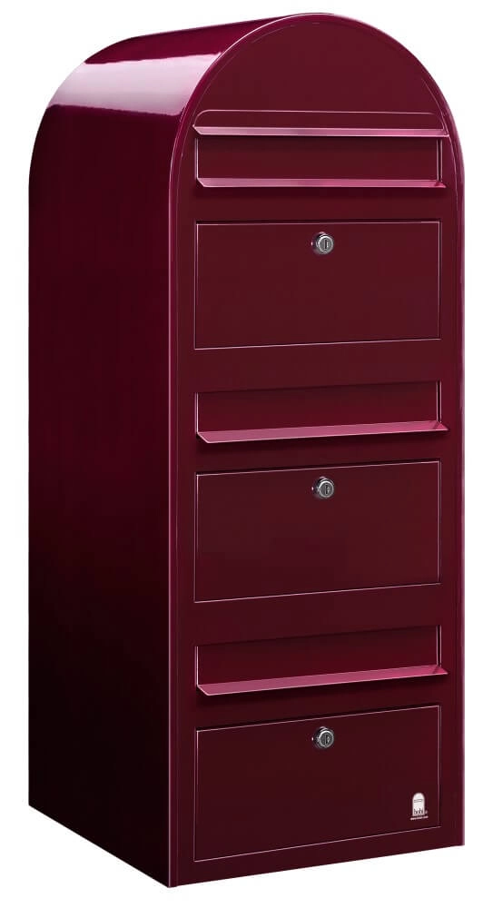 Briefkasten Trio 3005 Burgund