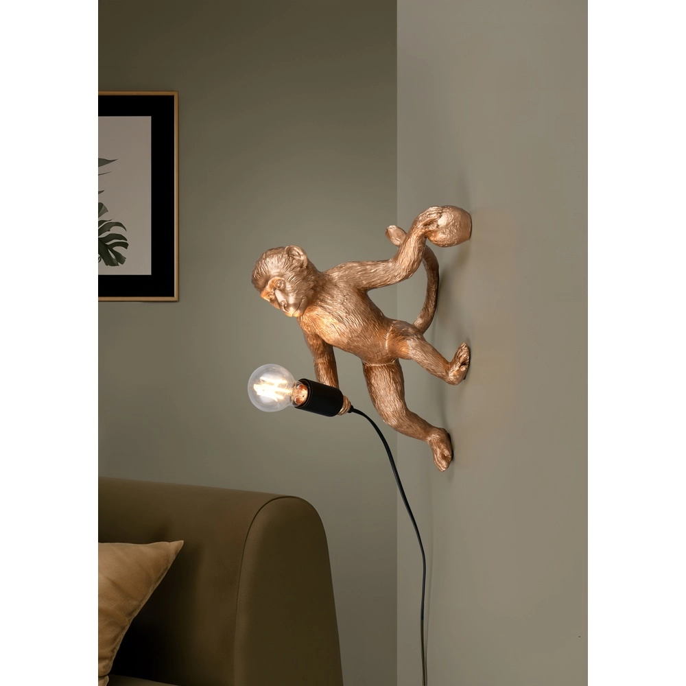 Wandleuchte Louy Affe Gold Trio 4017807667967