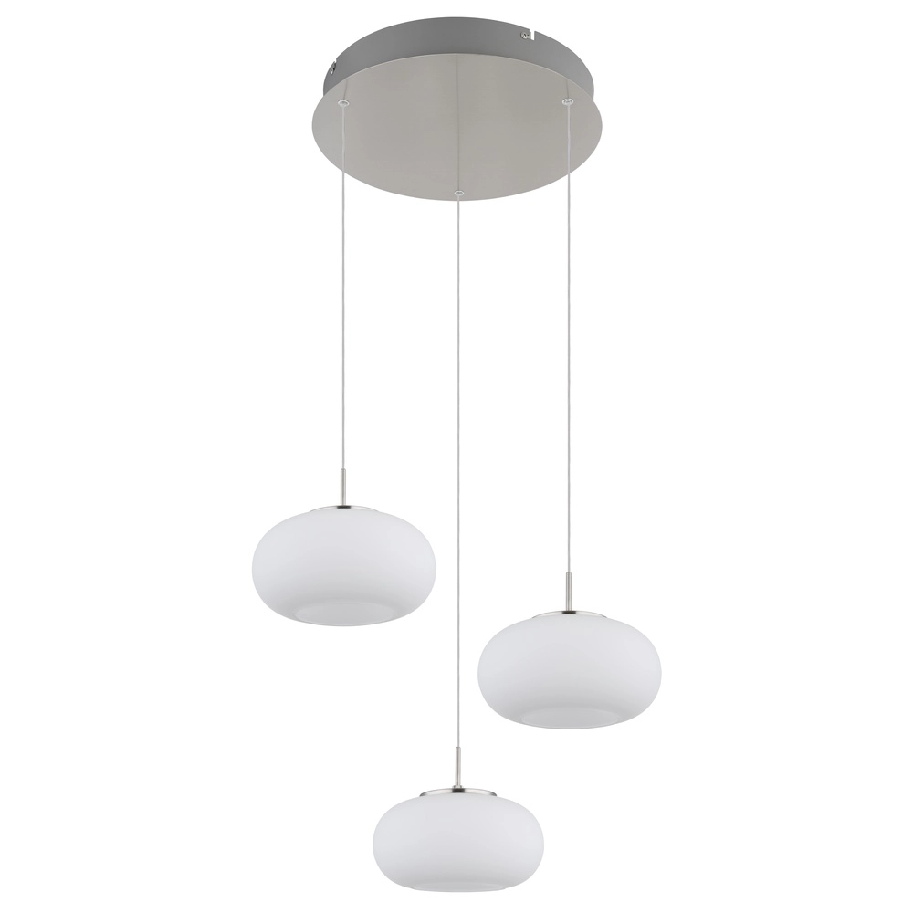 Design-Pendellampe Quintara 3-Leicht-Nickel Globo 9007371474318