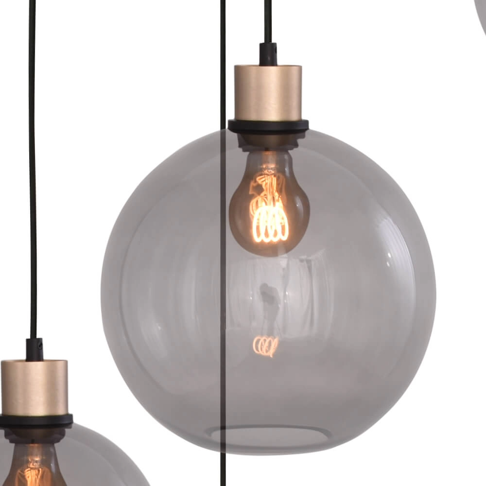 Vide-Hängelampe Lazise Gold mit Schwarz Masterlight 8718121303116