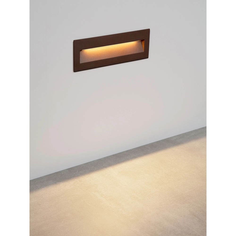 Einbauwandlampe Drat Rostbraun