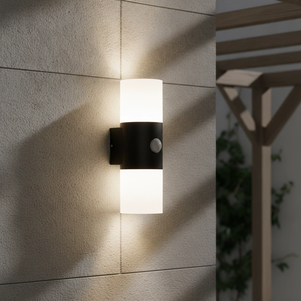 Design-Wandleuchte Paul Schwarz mit Sensor