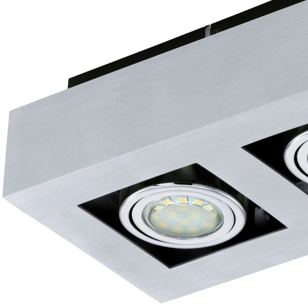 LED-Deckenspot Loke 1 2-Licht-LED-Metallgrau Eglo 9002759913533