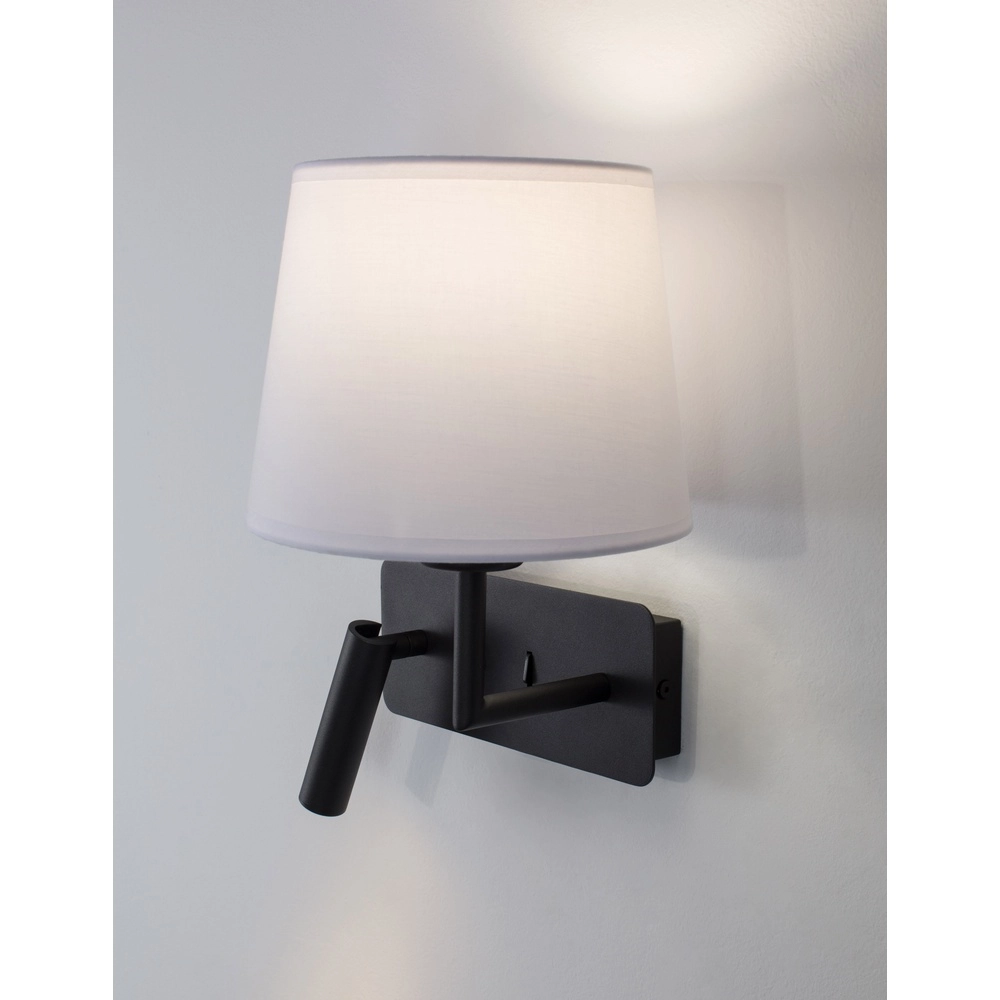 Wandleuchte Savona schwarz mit weißer Kapuze Lyora 5212017430175